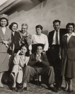 1951 Terrazza San Francesco - Livorno: Edda Frediani, Guja Frediani, Arturo Frediani, Giuseppina Pedicchio, Giovanni Frediani, Loretta Frediani, Fiorella Frediani, Rolando Frediani